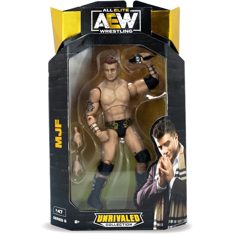 AEW Unrivaled 6 Black Trunks MJF Action Figure, 1 of 4