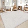 Luxury Modern Plush Fluffy Velvet Rug 5 x 8 ft, Faux Wool Rugs with  Non-Slip & Washable,for Bedroom Living Room Nursery - 2 of 4