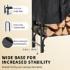 Firewood Rack with Cover, Holders Firewood Outdoor Log Rack with Zipper, Heavy Duty Indoor Firewoods Storage Log Racks - 4 of 4