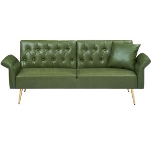 NicBex 61.4 Inch Faux leather Sofabed,Convertible Sofa with Adjustable Arms and Backrest for Living Room,Office,Apartment - 1 of 4