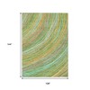 HomeRoots 9' X 12' Green Peach And Gold Abstract Washable Indoor Outdoor Area Rug - 3 of 3