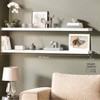 Floating Shelves 55 Inch Wood Wall Shelf Set of 2 with Brackets White 6 Inch Deep for Bathroom Living Room - 3 of 4
