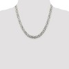 Black Bow Jewelry Mens 7.5mm Sterling Silver Square Solid Byzantine Chain Necklace - 2 of 4