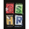 Youth Harry Potter Hogwarts House Letters Graphic w/ Logo Screen Print Black Hoodie- - 2 of 2