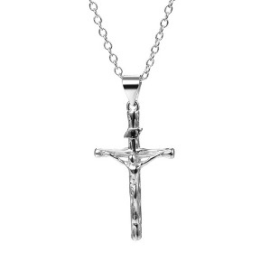 Amy and Annette 14K Gold or Sterling Silver Crucifix Cross Pendant Necklace - 1 of 4