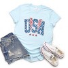 Simply Sage Market USA Checkered Lightning Short Sleeve Tee - 3 of 4