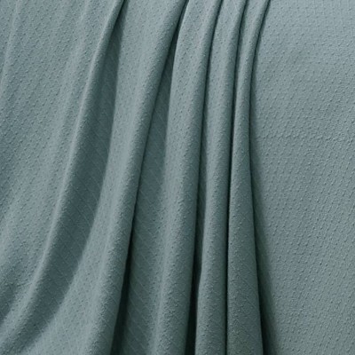 Slate Blue King Woven Cotton Blanket