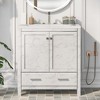 Textured White Peel and Stick Wallpaper Roll Self-Adhesive Matte Marble Contact Paper Wrap Vinyl (Cover 36 sq. ft.) - 3 of 4