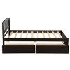 Twin Size Platform Bed with Storage Drawers and Headboard, Solid Wood Frame Bed for Bedroom-Baofuwish - 3 of 4