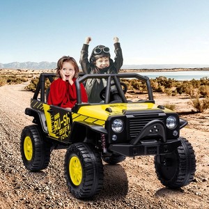 24V Kids Ride-On Truck Car, 2-Seater Electric Vehicle with Remote Control, 19" Extra Wide Seat, USB, Spring Suspension - 1 of 4