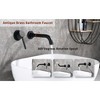 Wall Mount Faucet for Bathroom Sink or Bathtub, Single Handle 2 Holes Brass Rough-in Valve Included - 3 of 4