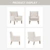 COLAMY Wingback Armchair, Accent Living Room Chair with Button Tufted Back,Beige - 3 of 4