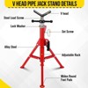 v-Head Pipe Jack Stand ¨C Heavy Duty Steel Tripod with Folding Legs, 2500LB Load Capacity, Adjustable 28"-52" Height, Portable Pipe Stand - 2 of 4
