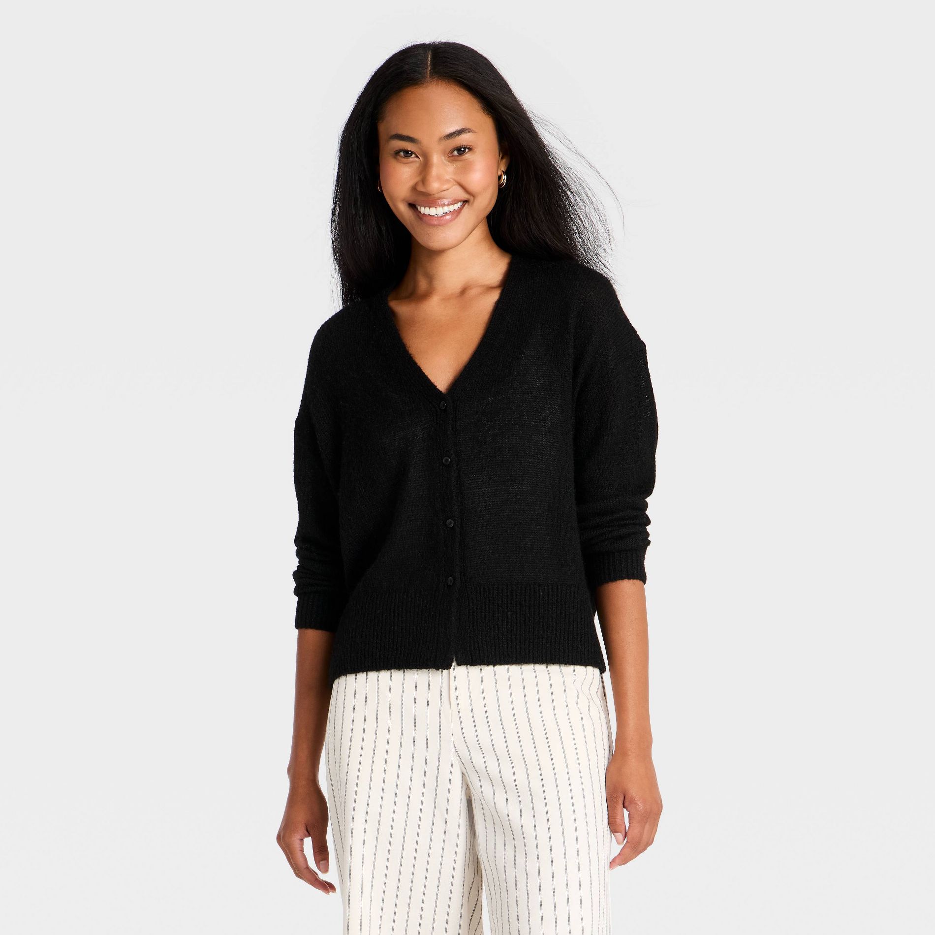 Women's Moair Button-Up Cardigan Sweater - A New Day™