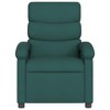vidaXL Massage Recliner Chair-Manual Adjustable Armchair-Vibration Massage-Dark Green Fabric-Sturdy Frame-Living Room Comfort - 4 of 4