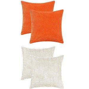REGALWOVEN 4 Pcs Solid Modern Throw Pillow Covers for Home Decor 18" x 18" - 1 of 4