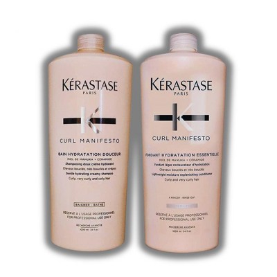 Kerastase Curl Manifesto Bain Hydratation Gentle Hydrating Shampoo & Fondant Moisture Replenishing Conditioner (34 oz XXL) DUO SET KIT