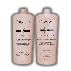 Kerastase Curl Manifesto Bain Hydratation Gentle Hydrating Shampoo & Fondant Moisture Replenishing Conditioner (34 oz XXL) DUO SET KIT - 1 of 2
