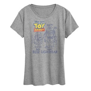 Women's - Disney - Buzz Sketches Short Sleeve Graphic T-Shirt - 1 of 4