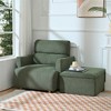 CLIHOME Oversized Chair With Storage Ottoman, Wide Accent Armchair Chair, Upholstered Mid-Century Reading Chair, Deep Seat Sofa Couch - 2 of 4