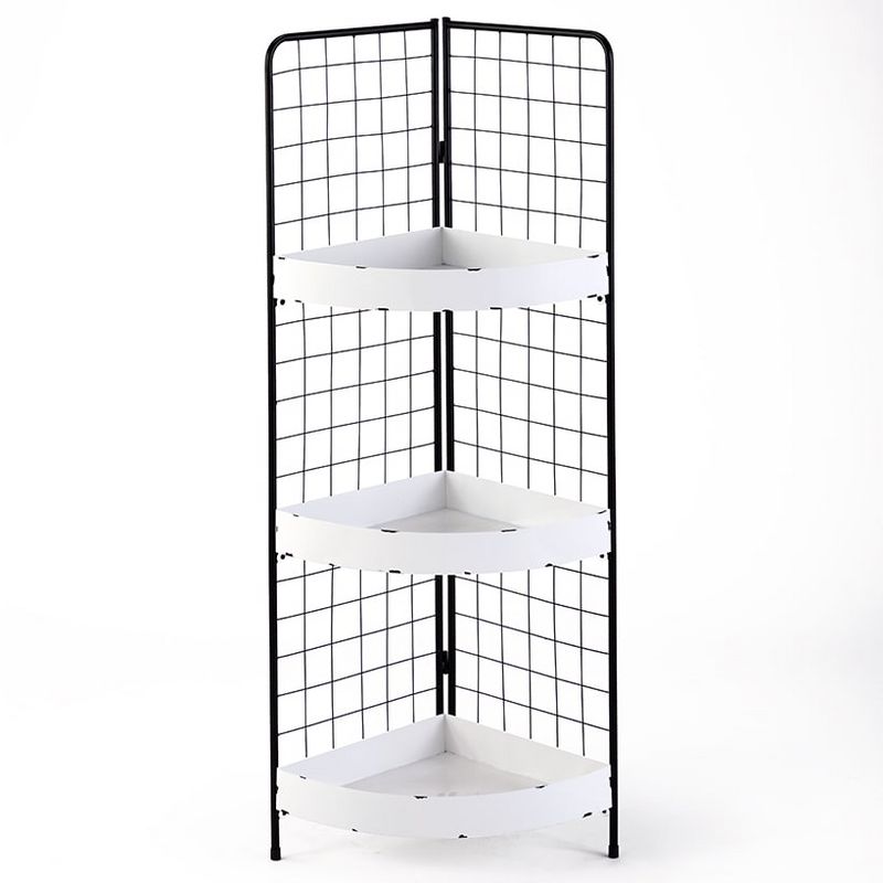 The Lakeside Collection 3-Tier Metal Corner Shelves, 1 of 4