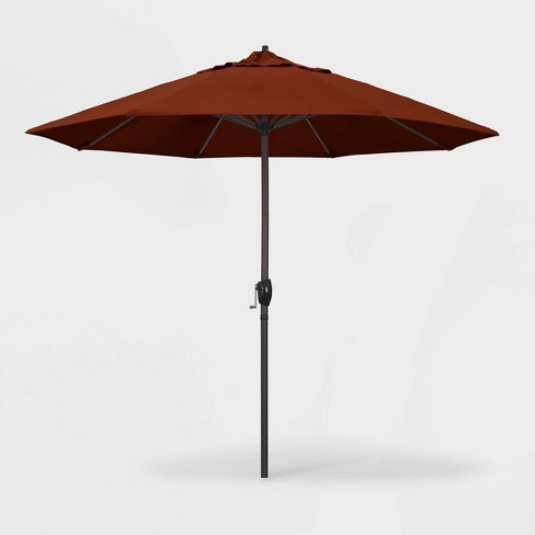 9 Casa Patio Umbrella Auto Tilt Crank Lift Olefin Terracotta California Umbrella Target