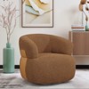 Nebula Vortex 33.1''Swivel Barrel Accent Chairs Upholstered Living Room Round Armchair - 3 of 4