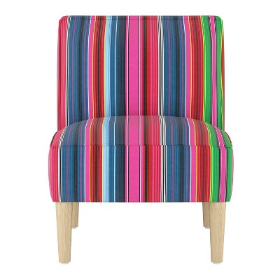 Armless Chair in Serape Stripe Bright - Skyline Furniture