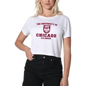 Women's University Of Chicago Circle Logo Crop Top T-Shirt - 1 of 4