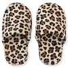 Sleep On It Girls Leopard Plush Fleece Shawl Collar Robe with Matching Fleece Slippers - 3 of 4