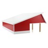 1/64 Red & White 64ft x 48ft Wooden Cattle Shed with Removeable Roof STA-223 - 4 of 4