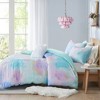 Lisa Watercolor Tie Dye Printed Duvet Cover Set with Throw Pillow - Intelligent Design - image 3 of 4