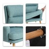 Okak Modern Accent Chair Living Room Chair with Ottoman and Adjustable Backrest Comfy Upholstered Armchair for Lounge Office Bedroom - 3 of 4