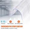 VEVOR Strip Curtain, 100' Length x 12" Width x 0.12" Thickness, Clear Ribbed PVC Curtain Strip Door Bulk Roll, Plastic Door Strips - 3 of 4
