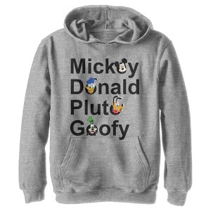 Boy's Disney Mickey Donald Pluto Goofy Pull Over Hoodie - 1 of 4