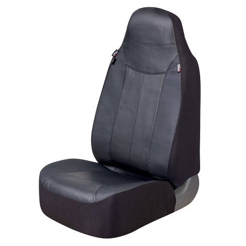 Auto Drive 1pc Full Size Seat Cushion Leather Black - Universal Fit, 2