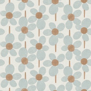 Tempaper & Co. 56 sq ft Flower Power Peel and Stick Blue Wallpaper by Novogratz - 1 of 4