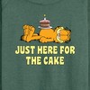 Women's - Garfield - Just Here For Cake Lightweight French Terry Wide Neck Long Sleeve Shirt - 2 of 4