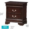 Kumasinova Nightstand with 2 Drawers,Wooden Small Bedside Table with Metal Handles,End Table for Bedroom,Living Room - 3 of 4