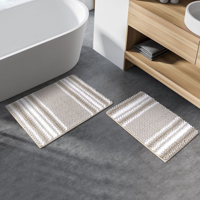 PiccoCasa Chenille Extra Soft Fluffy Non-Slip Shaggy Absorbent Area Bath Rugs Set of 2, 3 of 4