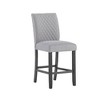 Fabric Padded Barstool with Block Legs, and Microsuede Finish, Set of 2 for Kitchen or Home Bar - 3 of 4