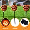 Joyfy 3 Pcs Halloween Pumpkin Pathway Lights Jack-O-Lantern Outdoor Decorations for Party Porch Yard Lawn Garden Prop Haunted House - 4 of 4