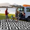 DOMETOUR 6 x 9 feet black and white camping rug for RV exterior, indoor, outdoor porch, deck, backyard, camping, balcony, picnic - 4 of 4