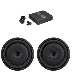 Kicker 12 Inch CVT Thin Woofer Includes (2) 52CVT122 Package with 51LX8501 Amplifier - 1 of 4