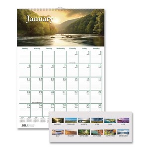 House of Doolittle Earthscapes Recycled Monthly Wall Calendar 12-Month January 2026 to December 2026 Scenic Beauty Photography White Sheets 12 x 16.5 - 1 of 4