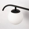 DORESshop 24 in. 3-Light Matte Black Vanity Light with Frosted Glass GlobeWall Sconce for Bathroom, Vanity, and Hallway - 4 of 4