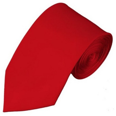 Mens Solid Red Ties Necktie 