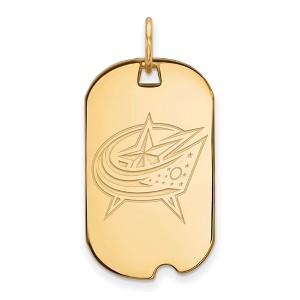 Black Bow Jewelry 14k Yellow Gold Plated Sterling Silver Columbus Blue Jackets NHL Pendant - 1 of 3