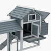 Resenkos Rabbit Hutch, Duck Cage Hutch,Chicken Coop, 59" Small Wooden Chicken coop Hen House Poultry Cage with 2 Doors, Nesting Box and Removable - 4 of 4