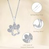 GILDED Sterling Silver Necklace with Natural Round-Cut Diamond Animal Shaped Pendant, 18-inch Silver Chain, 1/4 Carats Total Weight Diamonds - 2 of 4